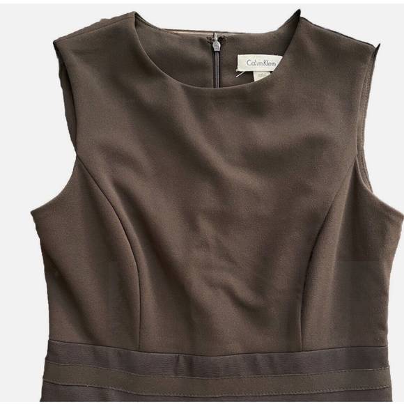 Calvin Klein Womens 4 Gray Dress fit n flare with tags Sheer hem - Picture 3 of 5